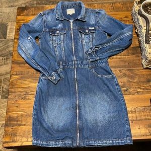 Guess Big Girl Denim Long Sleeve Dress